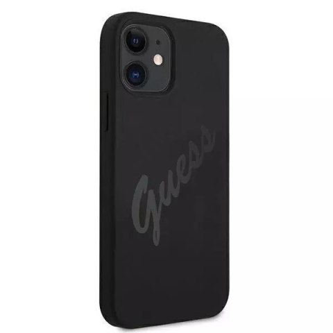 Guess Guess GUHCP12SLSVSBK iPhone 12 mini 5,4" czarny/black hardcase Script Vintage Guess Guess GUHCP12SLSVSBK iPhone 12 mini 5,4" czarny/black hardcase Script Vintage