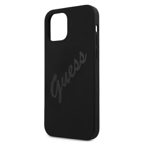 Guess Guess GUHCP12SLSVSBK iPhone 12 mini 5,4" czarny/black hardcase Script Vintage Guess Guess GUHCP12SLSVSBK iPhone 12 mini 5,4" czarny/black hardcase Script Vintage