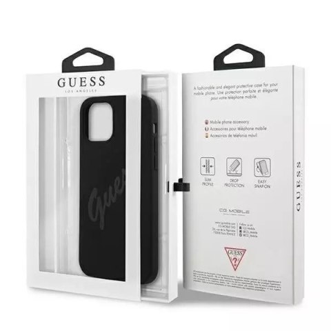 Guess Guess GUHCP12SLSVSBK iPhone 12 mini 5,4" czarny/black hardcase Script Vintage Guess Guess GUHCP12SLSVSBK iPhone 12 mini 5,4" czarny/black hardcase Script Vintage