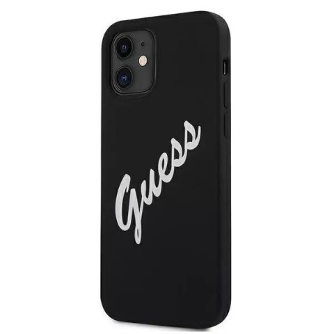 Guess Guess GUHCP12SLSVSBW iPhone 12 mini 5,4" czarno biały/black white hardcase Silicone Vintage Guess Guess GUHCP12SLSVSBW iPhone 12 mini 5,4" czarno biały/black white hardcase Silicone Vintage