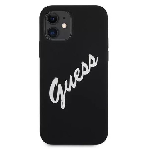 Guess Guess GUHCP12SLSVSBW iPhone 12 mini 5,4" czarno biały/black white hardcase Silicone Vintage Guess Guess GUHCP12SLSVSBW iPhone 12 mini 5,4" czarno biały/black white hardcase Silicone Vintage