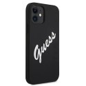 Guess Guess GUHCP12SLSVSBW iPhone 12 mini 5,4" czarno biały/black white hardcase Silicone Vintage