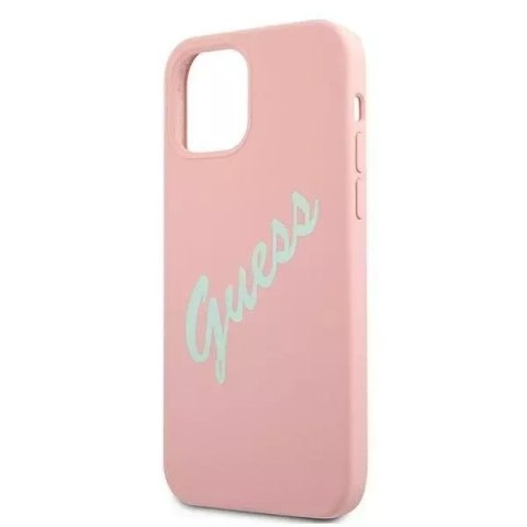 Guess Guess GUHCP12SLSVSPG iPhone 12 mini 5,4" różowo zielony/green pink hardcase Silicone Vintage Guess Guess GUHCP12SLSVSPG iPhone 12 mini 5,4" różowo zielony/green pink hardcase Silicone Vintage