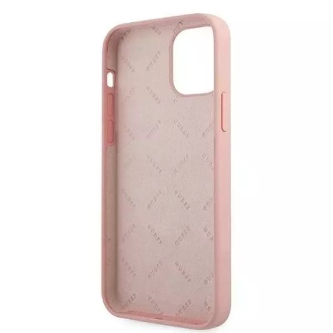 Guess Guess GUHCP12SLSVSPG iPhone 12 mini 5,4" różowo zielony/green pink hardcase Silicone Vintage Guess Guess GUHCP12SLSVSPG iPhone 12 mini 5,4" różowo zielony/green pink hardcase Silicone Vintage