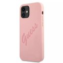 Guess Guess GUHCP12SLSVSPI iPhone 12 mini 5,4" różowy/pink hardcase Script Vintage