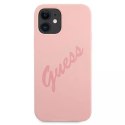 Guess Guess GUHCP12SLSVSPI iPhone 12 mini 5,4" różowy/pink hardcase Script Vintage