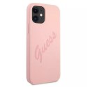 Guess Guess GUHCP12SLSVSPI iPhone 12 mini 5,4" różowy/pink hardcase Script Vintage