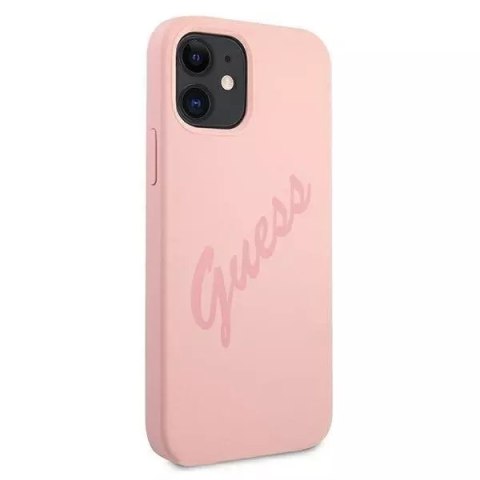 Guess Guess GUHCP12SLSVSPI iPhone 12 mini 5,4" różowy/pink hardcase Script Vintage Guess Guess GUHCP12SLSVSPI iPhone 12 mini 5,4" różowy/pink hardcase Script Vintage