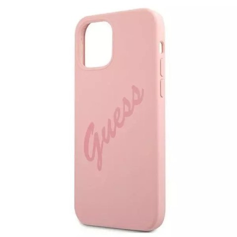 Guess Guess GUHCP12SLSVSPI iPhone 12 mini 5,4" różowy/pink hardcase Script Vintage Guess Guess GUHCP12SLSVSPI iPhone 12 mini 5,4" różowy/pink hardcase Script Vintage