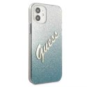 Guess Guess GUHCP12SPCUGLSBL iPhone 12 mini 5,4" niebieski/blue hardcase Glitter Gradient Script