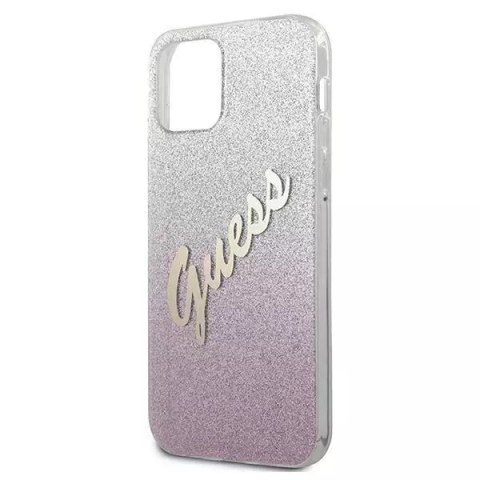 Guess Guess GUHCP12SPCUGLSPI iPhone 12 mini 5,4" różowy/pink hardcase Glitter Gradient Script Guess Guess GUHCP12SPCUGLSPI iPhone 12 mini 5,4" różowy/pink hardcase Glitter Gradient Script