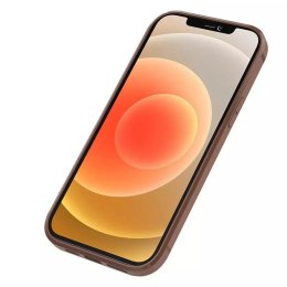 Nillkin Nillkin Aoge Leather Case elastyczne pancerne etui z prawdziwej skóry z kieszonką iPhone 12 mini brązowy