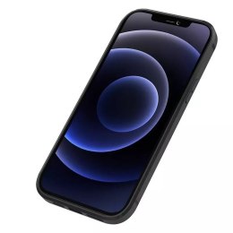 Nillkin Nillkin Aoge Leather Case elastyczne pancerne etui z prawdziwej skóry z kieszonką iPhone 12 mini czarny