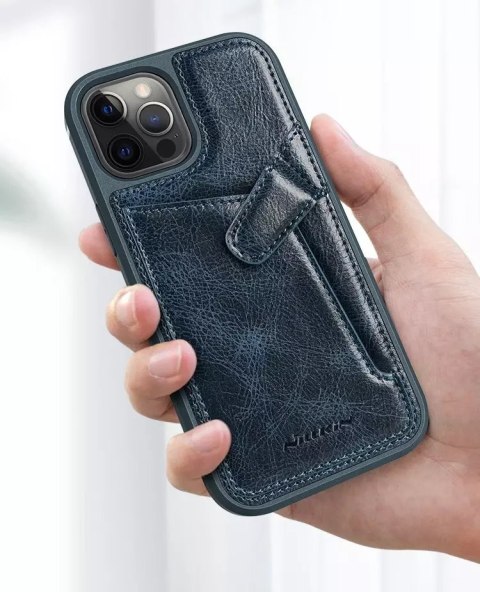 Nillkin Nillkin Aoge Leather Case elastyczne pancerne etui z prawdziwej skóry z kieszonką iPhone 12 mini czarny Nillkin Nillkin Aoge Leather Case elastyczne pancerne etui z prawdziwej skóry z kieszonką iPhone 12 mini czarny