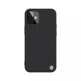 Nillkin Nillkin Textured Case wytrzymałe wzmocnione etui z żelową ramką i nylonem na tyle iPhone 12 mini czarny