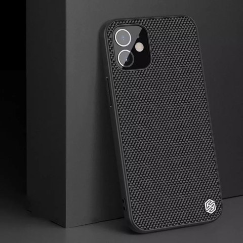 Nillkin Nillkin Textured Case wytrzymałe wzmocnione etui z żelową ramką i nylonem na tyle iPhone 12 mini czarny Nillkin Nillkin Textured Case wytrzymałe wzmocnione etui z żelową ramką i nylonem na tyle iPhone 12 mini czarny