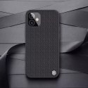 Nillkin Nillkin Textured Case wytrzymałe wzmocnione etui z żelową ramką i nylonem na tyle iPhone 12 mini czarny