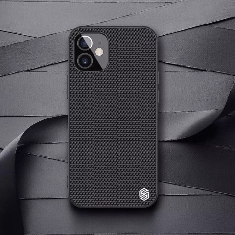 Nillkin Nillkin Textured Case wytrzymałe wzmocnione etui z żelową ramką i nylonem na tyle iPhone 12 mini czarny Nillkin Nillkin Textured Case wytrzymałe wzmocnione etui z żelową ramką i nylonem na tyle iPhone 12 mini czarny