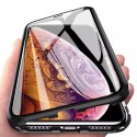 Wozinsky Wozinsky Full Magnetic Case magnetyczne etui 360 pokrowiec na przód i tył z wbudowanym szkłem iPhone 12 Pro Max czarno-przezrocz