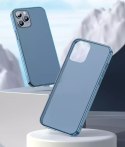Baseus Baseus Frosted Glass Case Sztywne etui z elastyczną ramką iPhone 12 Pro Max Biały (WIAPIPH67N-WS02)