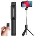 BlitzWolf Uchwyt Selfie Stick Tripod P50 na telefon kijek do zdjęć + Pilot Bluetooth Czarny
