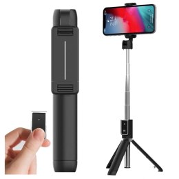 BlitzWolf Uchwyt Selfie Stick Tripod P50 na telefon kijek do zdjęć + Pilot Bluetooth Czarny