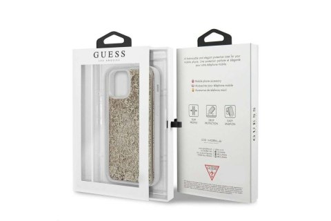 Guess Guess GUHCP12SLG4GSLG iPhone 12 mini 5,4" złoty/gold hardcase 4G Liquid Glitter Guess Guess GUHCP12SLG4GSLG iPhone 12 mini 5,4" złoty/gold hardcase 4G Liquid Glitter