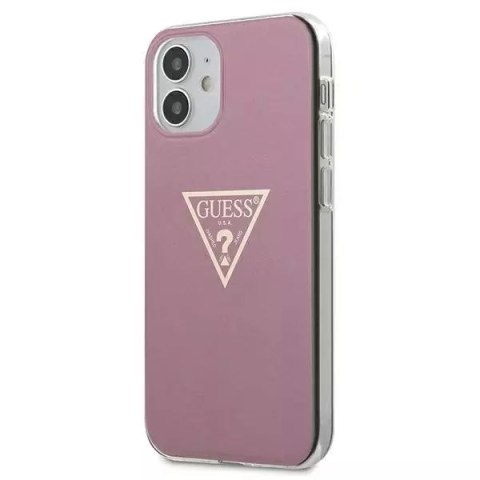Guess Guess GUHCP12SPCUMPTPI iPhone 12 mini 5,4" różowy/pink hardcase Metallic Collection Guess Guess GUHCP12SPCUMPTPI iPhone 12 mini 5,4" różowy/pink hardcase Metallic Collection