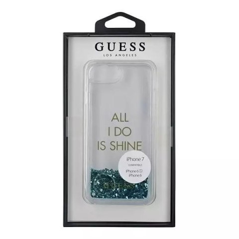 Guess Guess GUHCP7GLUQBL iPhone 6/7/8 /SE 2020 niebieski/blue hard case Liquid Glitter Party Guess Guess GUHCP7GLUQBL iPhone 6/7/8 /SE 2020 niebieski/blue hard case Liquid Glitter Party