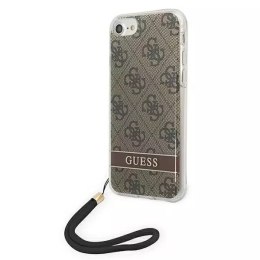 Guess Guess GUOHCI8H4STW iPhone SE 2022 / SE 2020 / 7/ 8 brązowy/brown hardcase 4G Print Strap