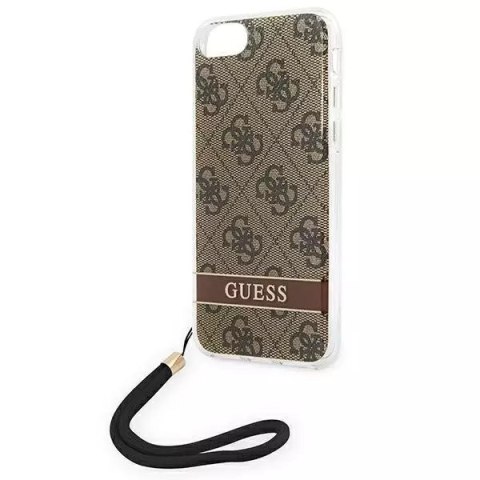 Guess Guess GUOHCI8H4STW iPhone SE 2022 / SE 2020 / 7/ 8 brązowy/brown hardcase 4G Print Strap Guess Guess GUOHCI8H4STW iPhone SE 2022 / SE 2020 / 7/ 8 brązowy/brown hardcase 4G Print Strap
