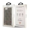 Guess Guess GUOHCI8H4STW iPhone SE 2022 / SE 2020 / 7/ 8 brązowy/brown hardcase 4G Print Strap