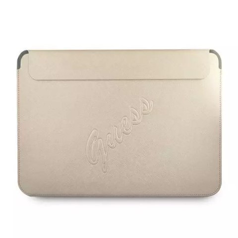 Guess Guess Sleeve GUCS13PUSASLG 13" złoty /gold Saffiano Script Guess Guess Sleeve GUCS13PUSASLG 13" złoty /gold Saffiano Script