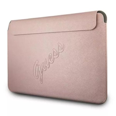 Guess Guess Sleeve GUCS13PUSASPI 13" różowy /pink Saffiano Script Guess Guess Sleeve GUCS13PUSASPI 13" różowy /pink Saffiano Script