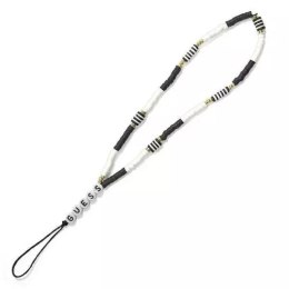 Guess Guess zawieszka GUSTBCKH Phone Strap Heishi Beads czarno-biały/black-white