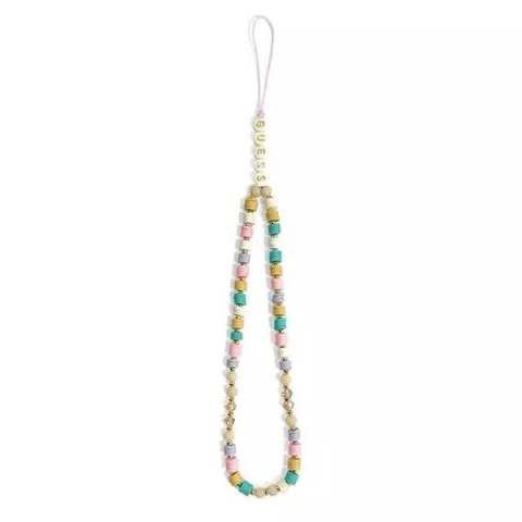 Guess Guess zawieszka GUSTFLWP Phone Strap różowy Heishi Beads Guess Guess zawieszka GUSTFLWP Phone Strap różowy Heishi Beads