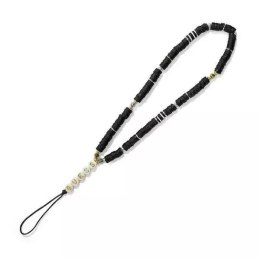 Guess Guess zawieszka GUSTPEARK Phone Strap czarny/black Heishi Beads