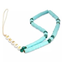 Guess Guess zawieszka GUSTPEARP Phone Strap niebieski Heishi Beads