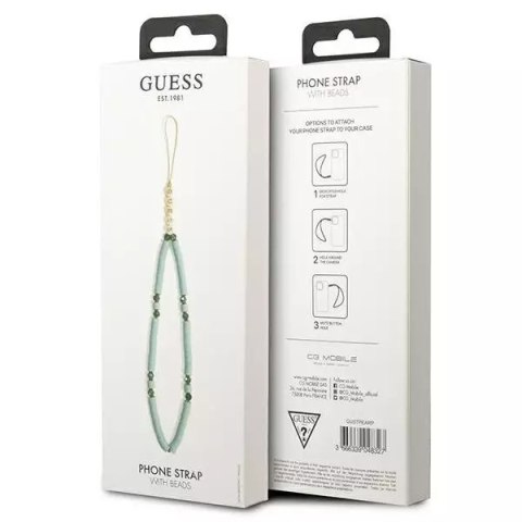 Guess Guess zawieszka GUSTPEARP Phone Strap niebieski Heishi Beads Guess Guess zawieszka GUSTPEARP Phone Strap niebieski Heishi Beads