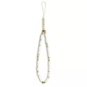 Guess Guess zawieszka GUSTPEARW Phone Strap biały Heishi Beads