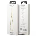 Guess Guess zawieszka GUSTPEARW Phone Strap biały Heishi Beads