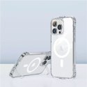 Joyroom Joyroom Magnetic Defender magnetyczne etui do iPhone 14 Plus pancerny pokrowiec z haczykami podstawką przezroczysty (kompatybiln