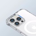 Joyroom Joyroom Magnetic Defender magnetyczne etui do iPhone 14 Plus pancerny pokrowiec z haczykami podstawką przezroczysty (kompatybiln