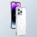 Joyroom Joyroom Magnetic Defender magnetyczne etui do iPhone 14 Plus pancerny pokrowiec z haczykami podstawką przezroczysty (kompatybiln