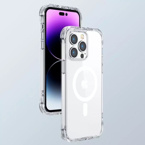Joyroom Joyroom Magnetic Defender magnetyczne etui do iPhone 14 Plus pancerny pokrowiec z haczykami podstawką przezroczysty (kompatybiln Joyroom Joyroom Magnetic Defender magnetyczne etui do iPhone 14 Plus pancerny pokrowiec z haczykami podstawką przezroczysty (kompatybiln