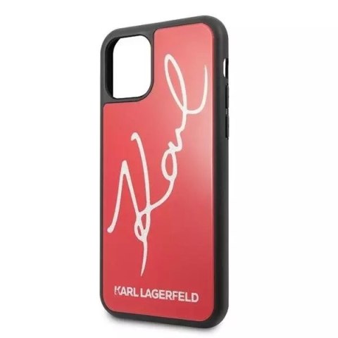 Karl Lagerfeld Karl Lagerfeld KLHCN58DLKSRE iPhone 11 Pro czerwony/red hard case Signature Glitter Karl Lagerfeld Karl Lagerfeld KLHCN58DLKSRE iPhone 11 Pro czerwony/red hard case Signature Glitter