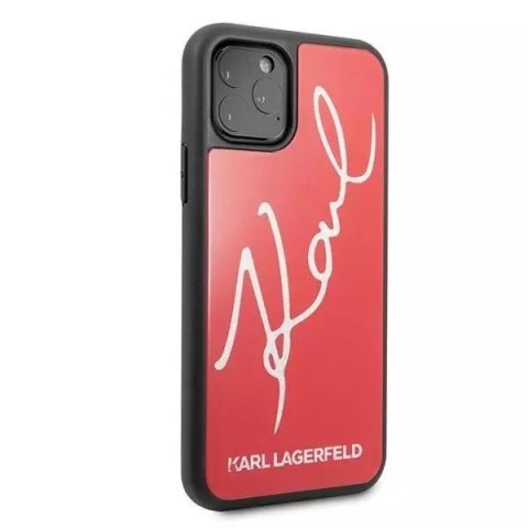 Karl Lagerfeld Karl Lagerfeld KLHCN58DLKSRE iPhone 11 Pro czerwony/red hard case Signature Glitter Karl Lagerfeld Karl Lagerfeld KLHCN58DLKSRE iPhone 11 Pro czerwony/red hard case Signature Glitter