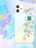Kingxbar Kingxbar Lucky Series etui ozdobione oryginalnymi Kryształami Swarovskiego iPhone 12 mini przezroczysty (Luck)