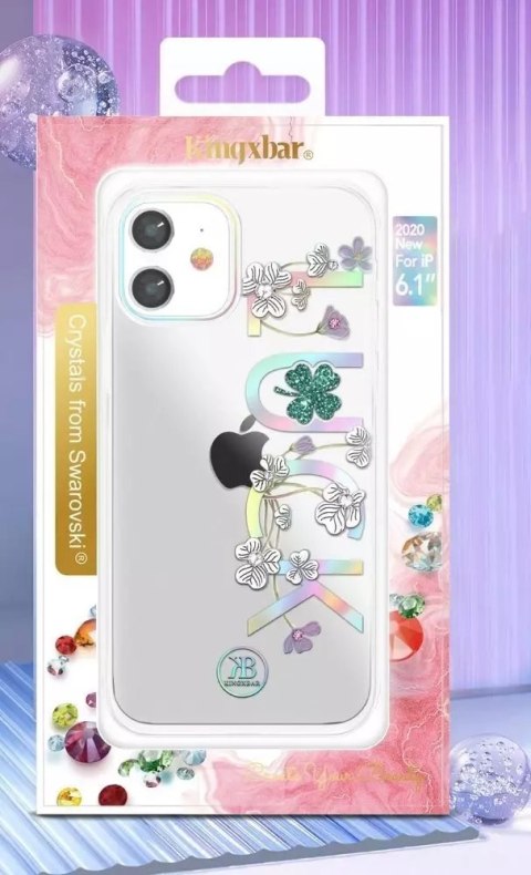 Kingxbar Kingxbar Lucky Series etui ozdobione oryginalnymi Kryształami Swarovskiego iPhone 12 mini przezroczysty (Luck) Kingxbar Kingxbar Lucky Series etui ozdobione oryginalnymi Kryształami Swarovskiego iPhone 12 mini przezroczysty (Luck)