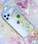 Kingxbar Kingxbar Lucky Series etui ozdobione oryginalnymi Kryształami Swarovskiego iPhone 12 mini przezroczysty (Luck)